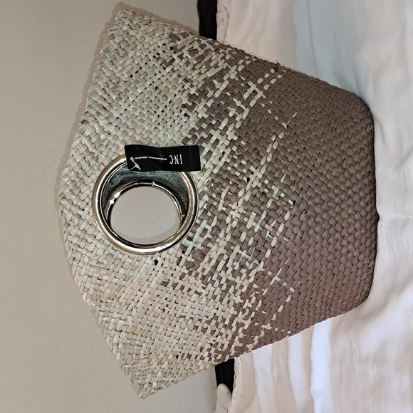 INC Straw Open Handle Tote - Picture 2 of 7